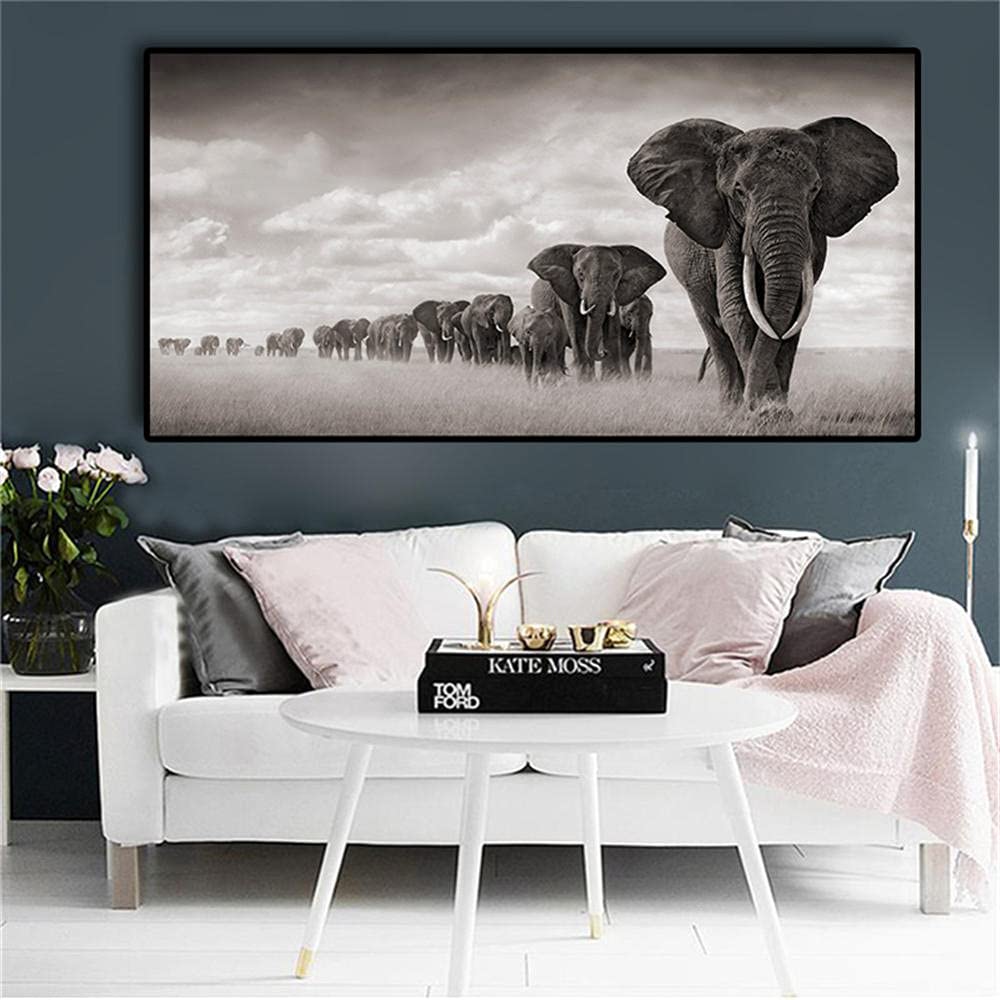 Diamond Painting Enfant et Adulte Famille d'Éléphants pour Activité en Famille