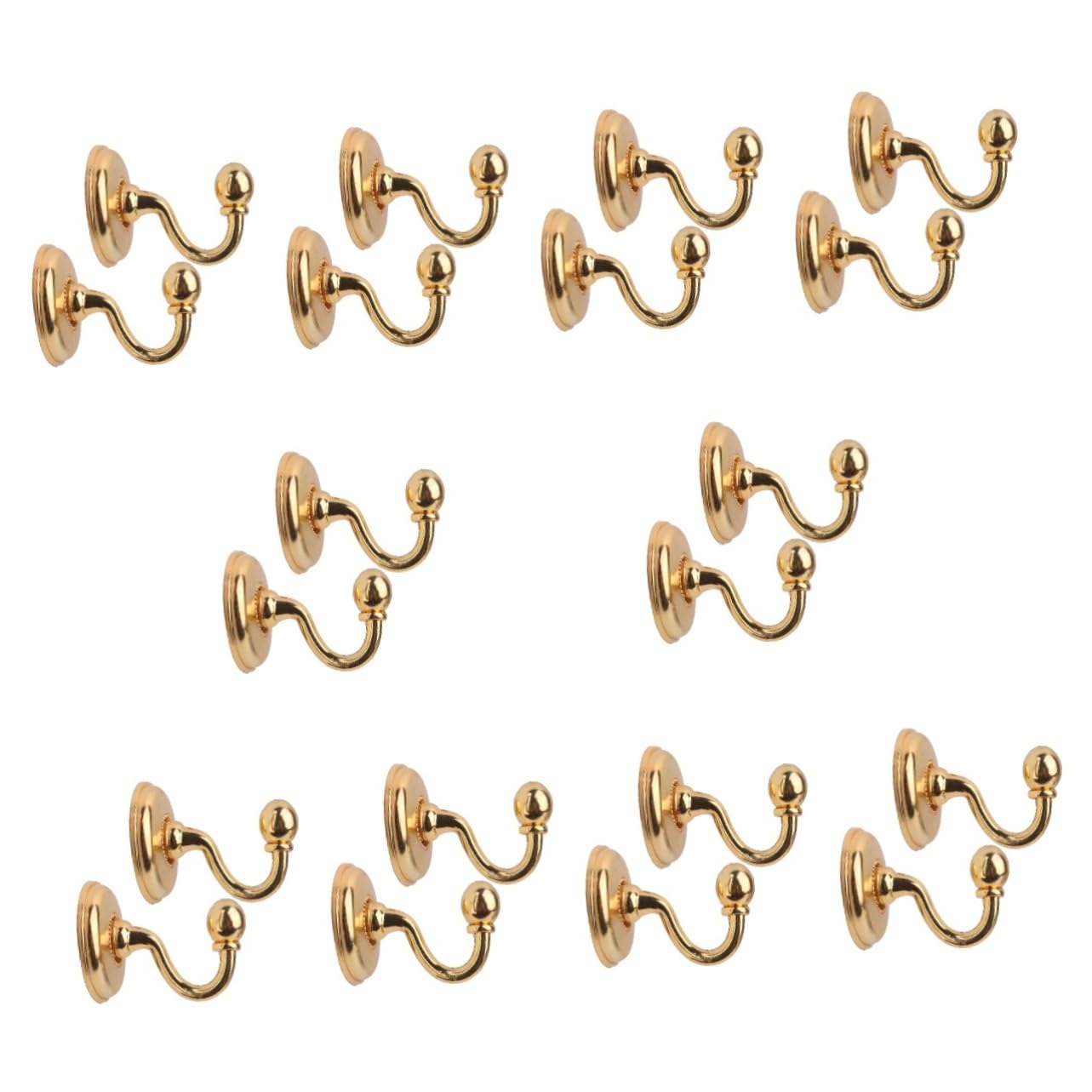 DECHOUS Lot de 10 Élégants Et Vintage pour Embrasses De Rideaux en Alliage Muraux Et De Porte sans pour Les Vêtements 2 Pièces X 10