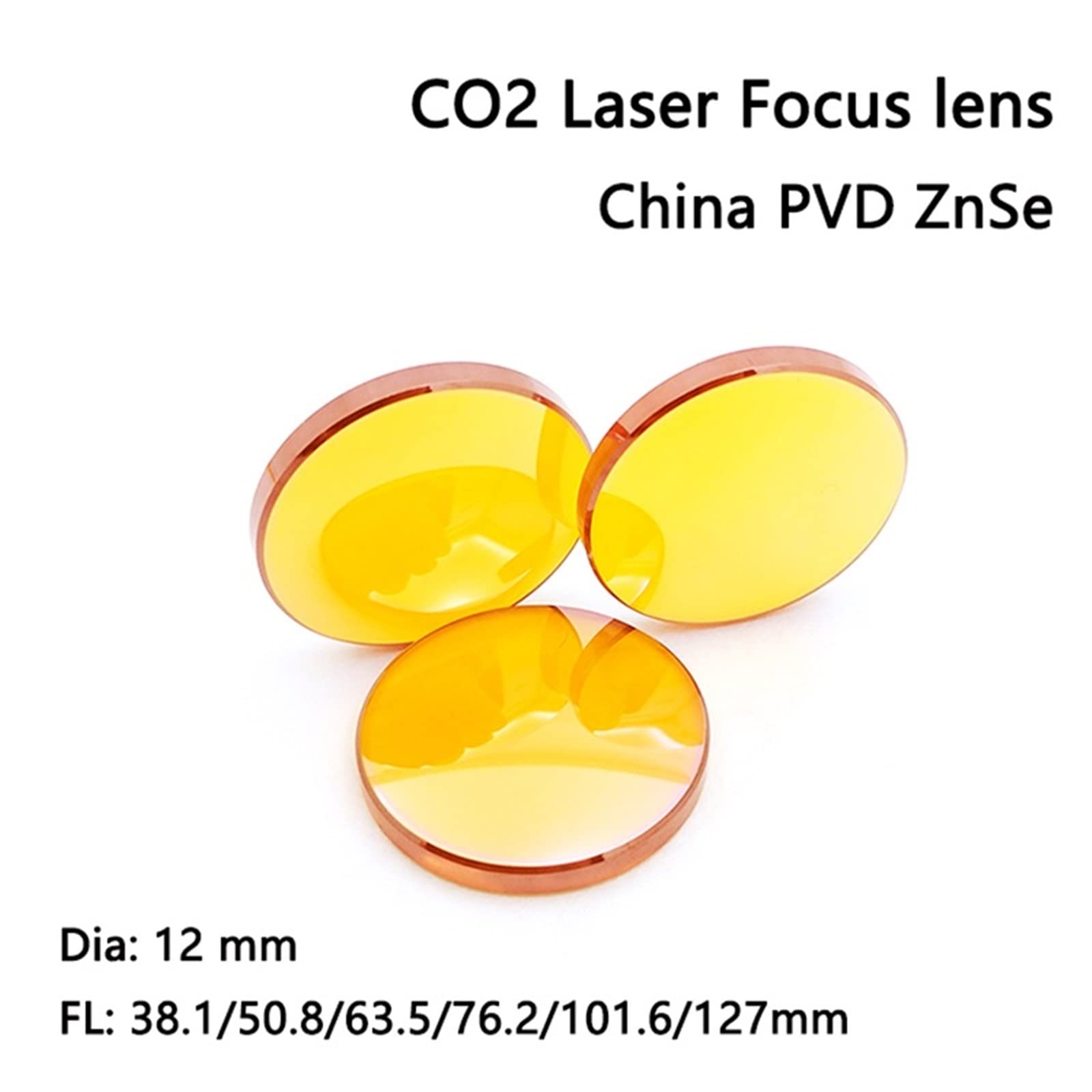 Dia 12 mm China PVD ZnSe CO2 Laser Lens for CO2 Laser Cutting and Engraving Machine(12MM_38.1MM)