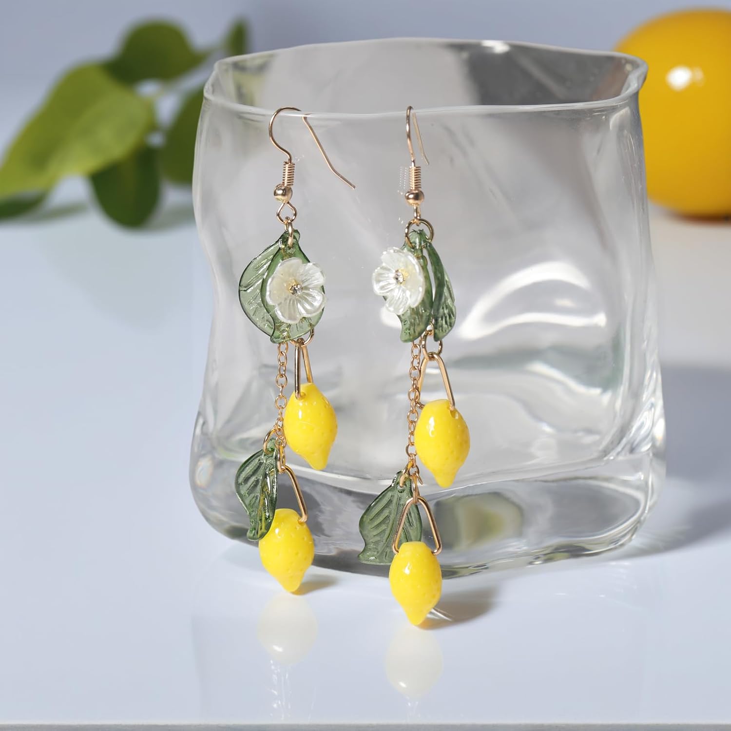 Fruit Earring Strawberry Lemon Orange Grape Cherry Raspberry Pomegranate Lightweight Trendy Drop Dangle Accessories for Women - Image 5