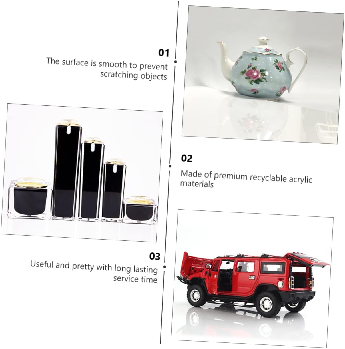 1pc Acrylic Mirror Reflection Board for Photography Solid Color Photo Backdrop for Jewelry Display Food Styling and Product Photography Props