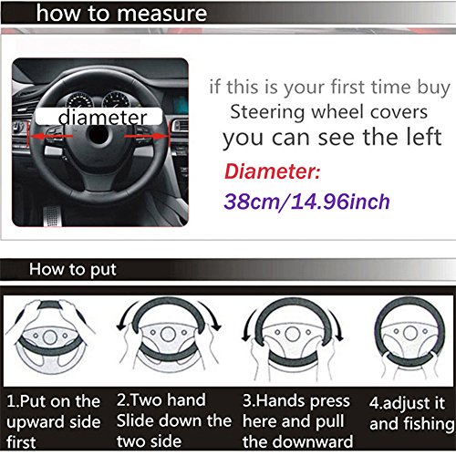 Cxtiy Universal Car Steering Wheel Cover Fluffy Winter Plush Steering Wheel Cover (A-Purple) #TOP5