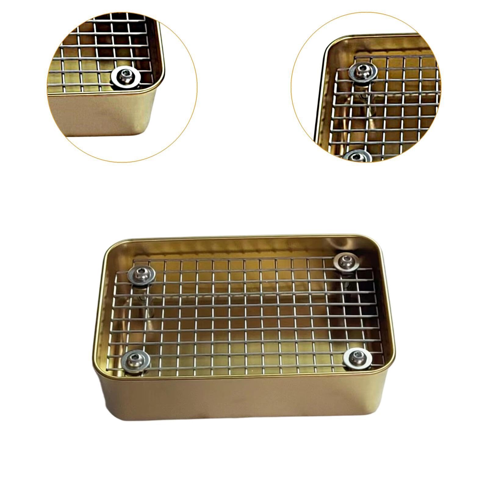 Colcolo Lettiera Riutilizzabile per Conigli con Griglia Antiscivolo, Accessorio per Piccoli Animali Come Furetti E Altri Animali, S Gold