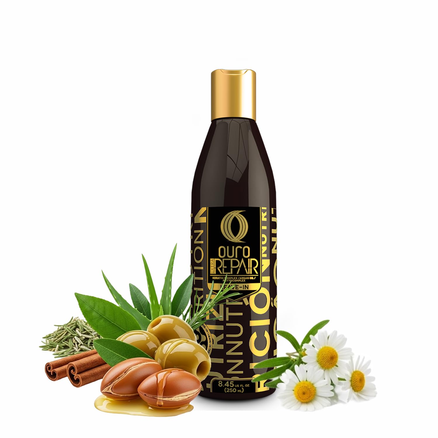 Ouro Extra Repair Keratin Complex Argan Oil Leave In Treatment 8.45 oz