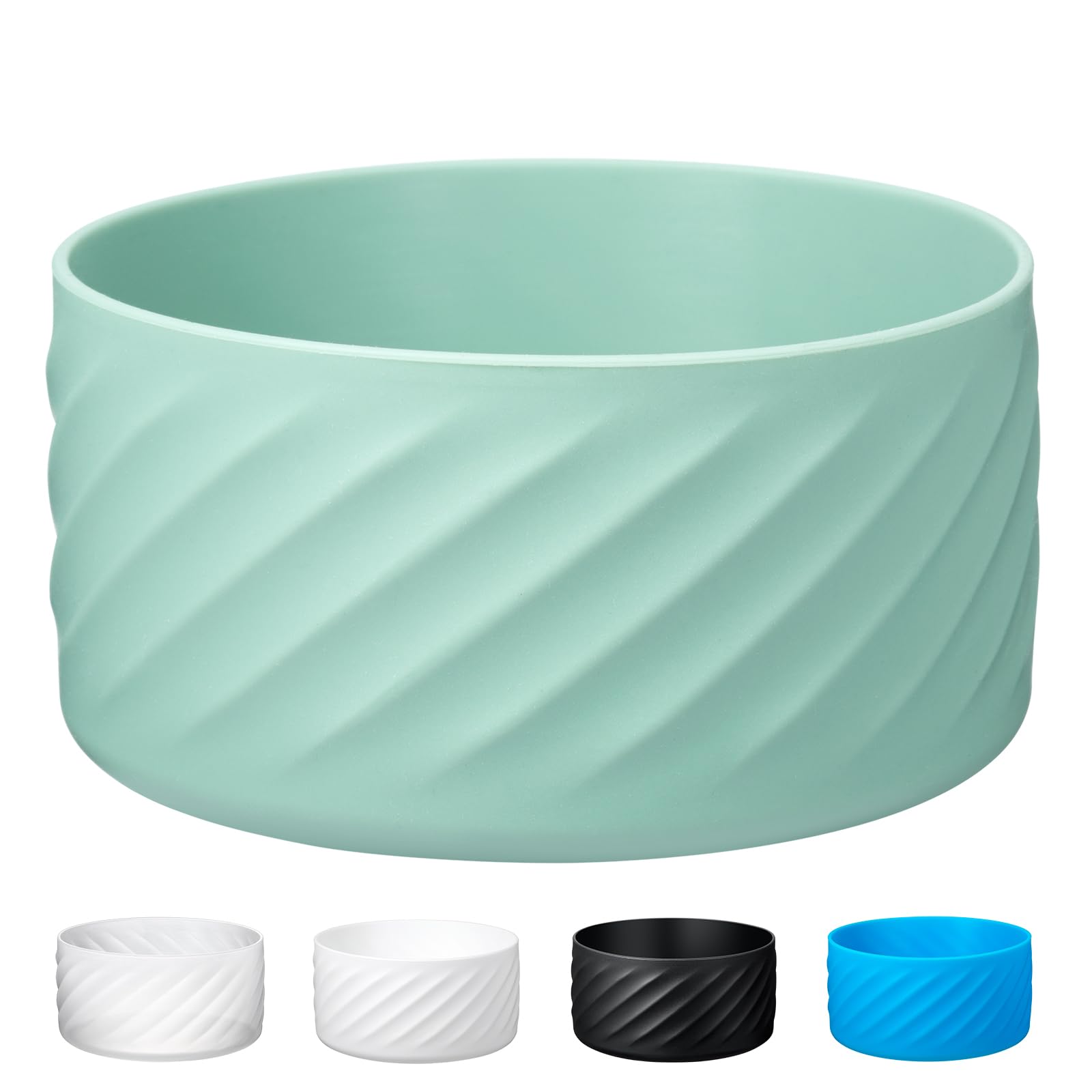 Silicone Boot for Owala 32 40 OZ Water Bottle, Boots Protector Sleeve Cover Bottom Bumper compatible with FreeSip Owala 32OZ 40OZ Water Bottles (Eucalyptus, 9CM Boot Fits Owala 40 OZ Bottle)