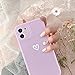 Micoden Compatible with iPhone 12 Case Girl Silicone Protective Bumper Love Heart Pattern Cute for iPhone 12 Phone Cases Purple Micoden Compatible with iPhone 12 Case Girl Silicone Protective Bumper Love Heart Pattern Cute for iPhone 12 Phone Cases Purple