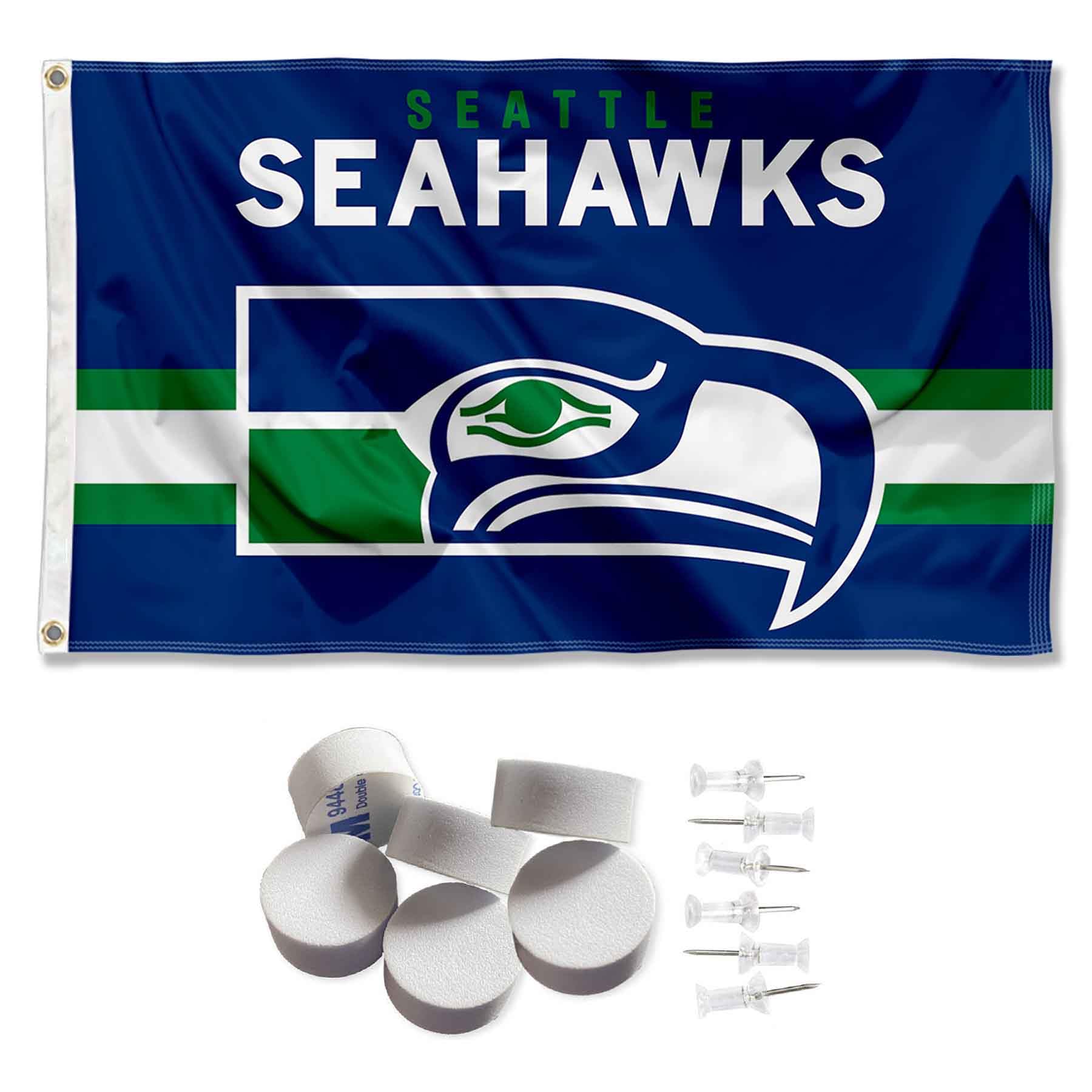 パンサーズ　応援旗　タペストリー Amazon.com : Seattle Seahawks Throwback Retro Vintage Banner and