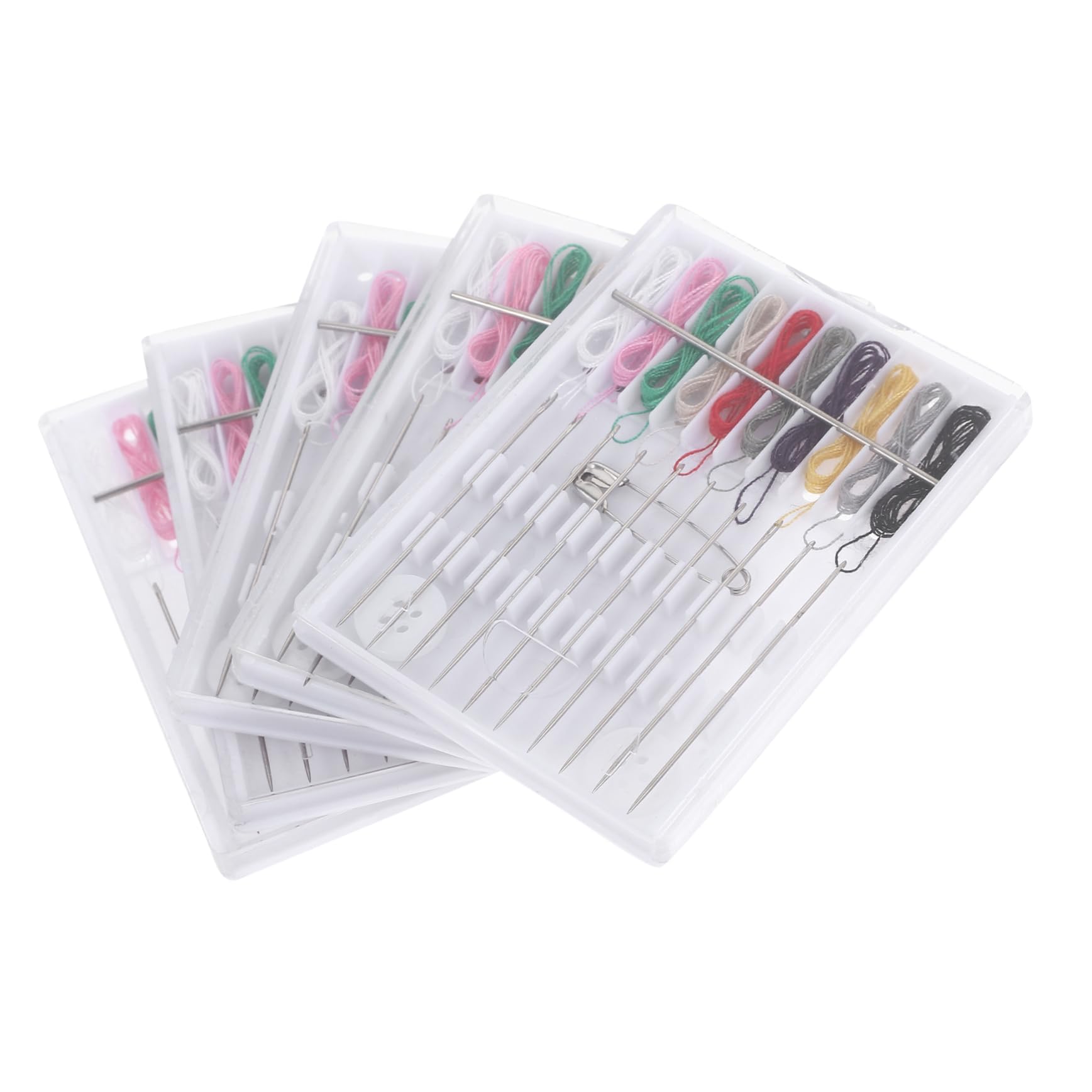 Beatifufu 5Packs Portable Sewing Kit with Thread and Needles Travel Sewing Tools for Hotels and Emergencies Multifunctional Storage Case for Home and Outdoor Use