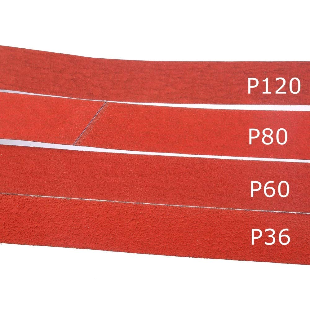Ceramiczne pasy ścierne do szlifowania stali 2000x50mm z wieloma opcjami ziarna(4 pieces MIX)