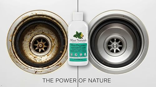Miniatura 6 de Mint Naturals Ciclo limpio limpiador y desodorante de eliminación de basura, desengrasante natural de menta cítrica que elimina la grasa y el olor,