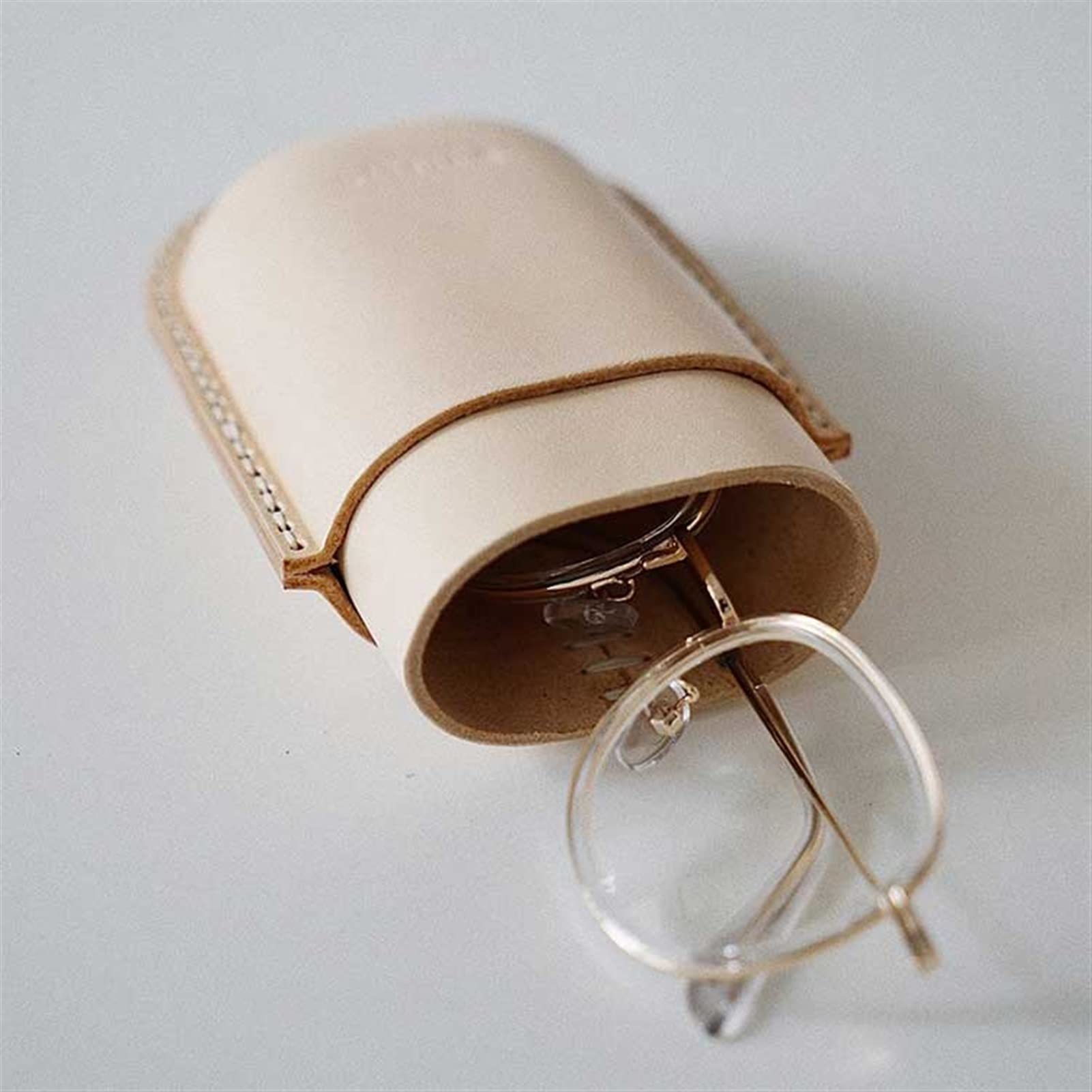 Retro handgefertigte Brille Fall Unisex Sonnenbrille Fall Unisex Tragbares Brille Brille Schutzbehälter (Color : G)