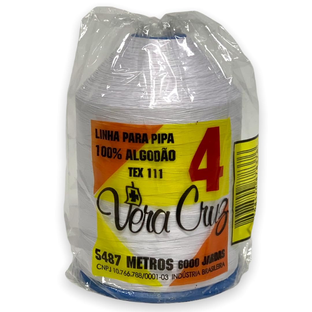 Linha Vera Cruz Para Pipas Fio 04 de 6000 Jardas 100% Algodão Tex