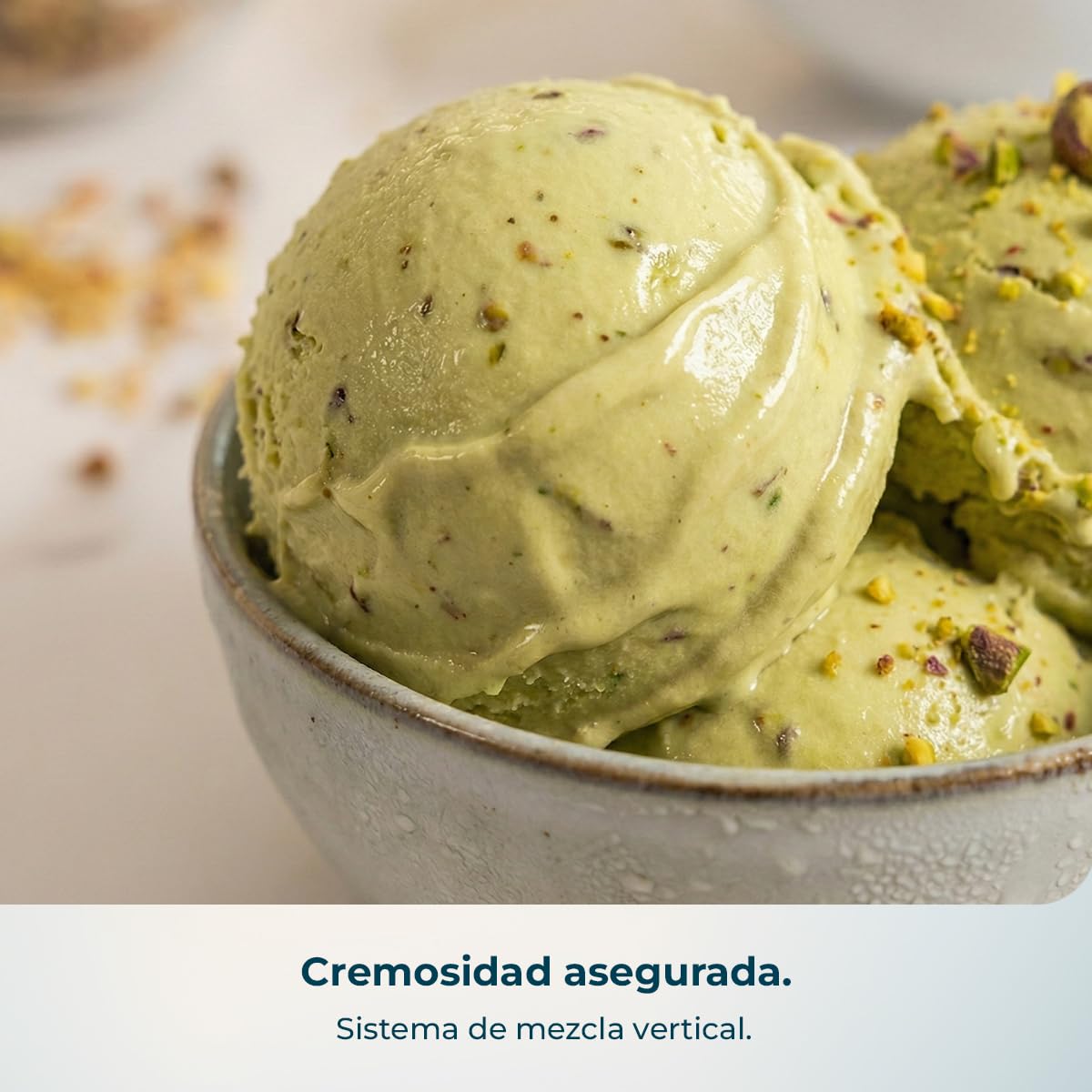 Cecotec Máquina de Helados - Heladera de Mano - Gelatec Easymove. 250W, 5 Programas, Mezcla Vertical Cremosa, Helados, Sorbetes y Bebidas en 3 Pasos, 3 Tarrinas 260ml, Cuchilla Separable