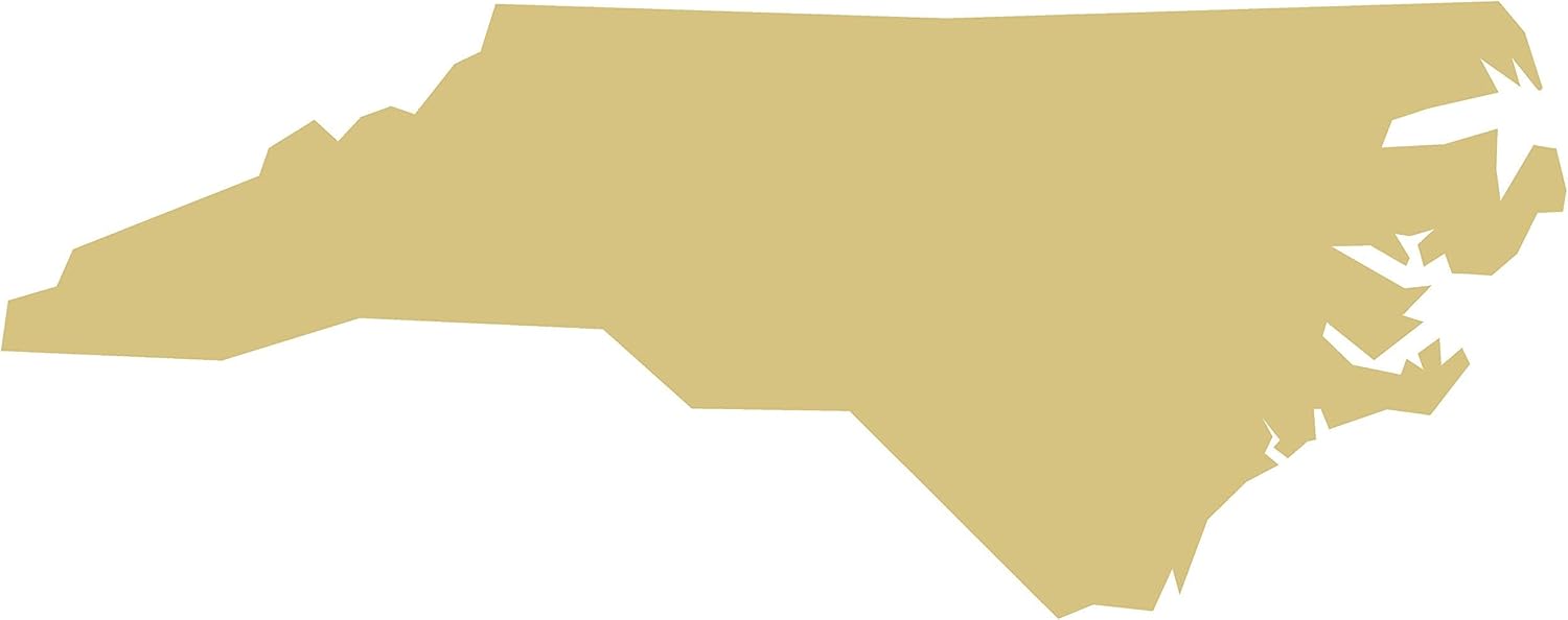 North Carolina State Cutout Unfinished Wood Sports Team Vacation Chapel Hill Door Hanger MDF Shape Canvas Style 1