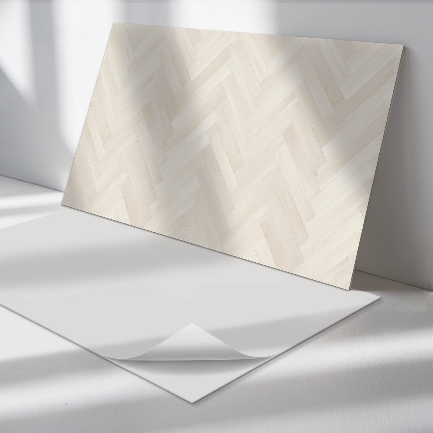 Panneaux en vinyle pour garage et atelier motif chevrons bois