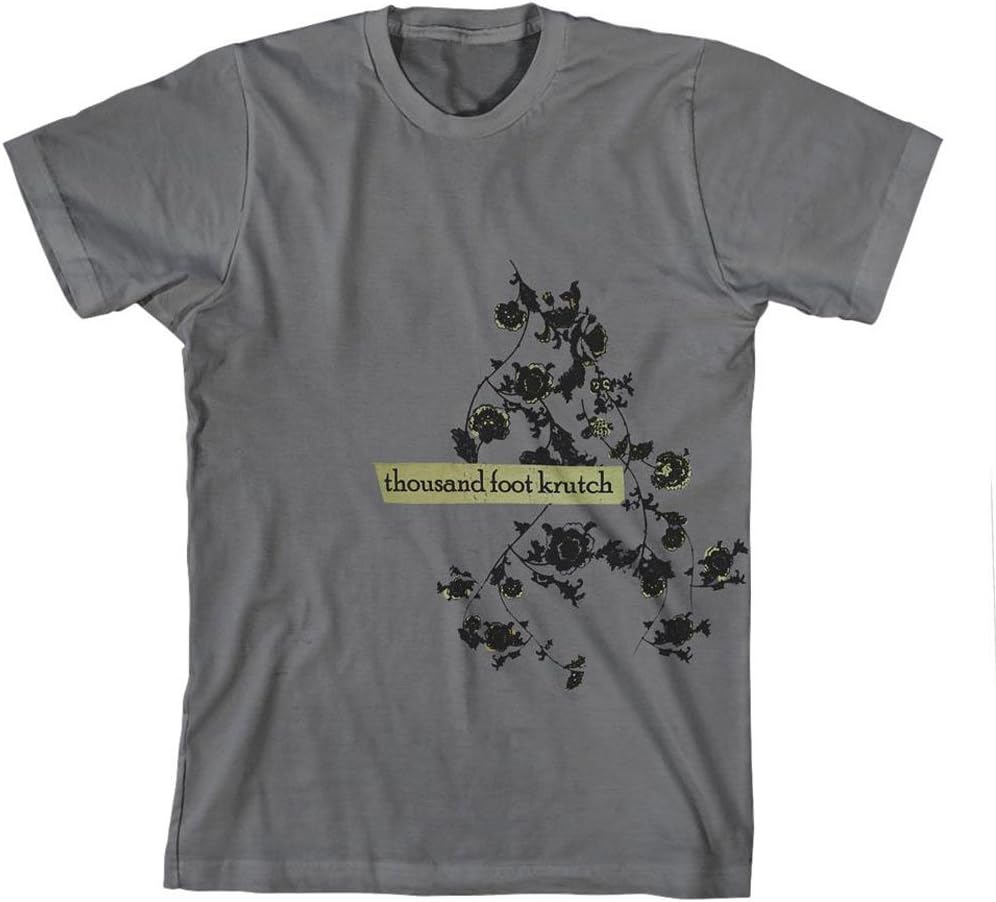 Thousand Foot Krutch Boys' Flowers T-Shirt Youth Medium Slate