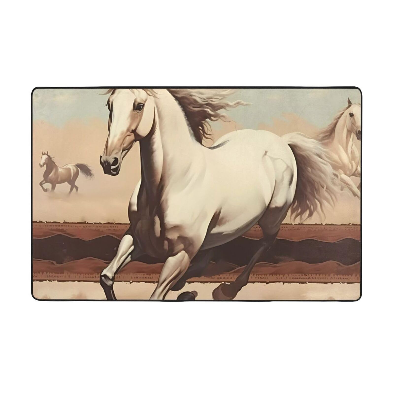 Tapis cheval blanc pour chambre et bureau une ambiance douce chez soi