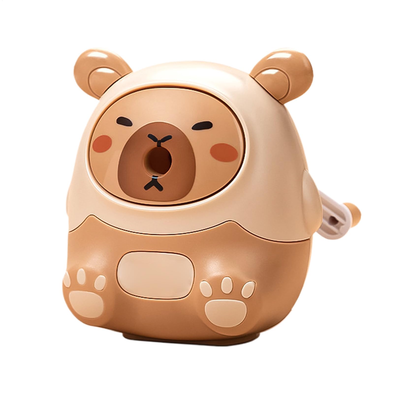 Temperamatite Per Bambini - Temperamatite A Manovella Con Design A Forma Di Trottola Per Scuola,Taglierina a Manovella con Design Cartone Animato a Forma di Capibara per Arte del Disegno