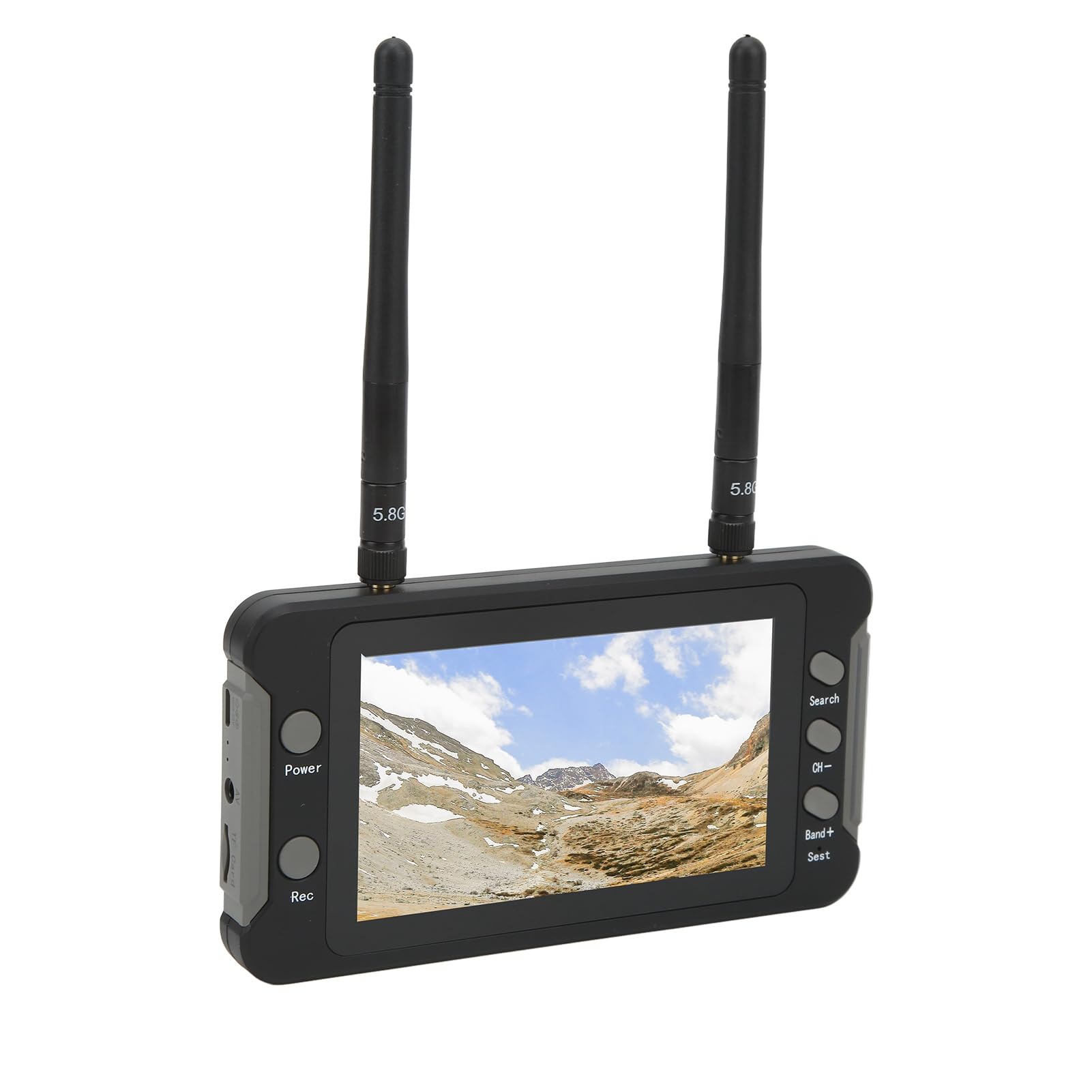 Bnineteenteam Monitor FPV 4,3 Cala 5,8 GHz 40CH DVR Ekran Dronów z Ultra-wrażliwym Odbiornikiem Crisp IPS Wyświetlanie Długiej żywotności Baterii dla FPV Drone Quadcopter