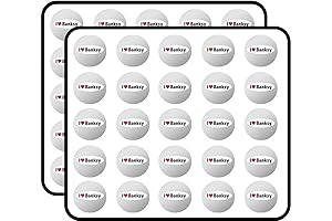 I Love Banksy, Sticker for Arranging and Styling 50 Count