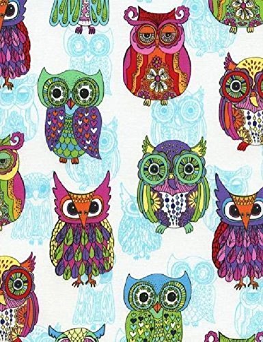 Fat Quarter Chunky Funky Owl 100% Cotton Quilting Fabric Timeless Treasures