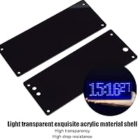 Vista 4 de Kit de reloj digital LED compacto, kit de reloj electrónico de celosía digital de 5 V con apariencia acrílica con aviso de temperatura