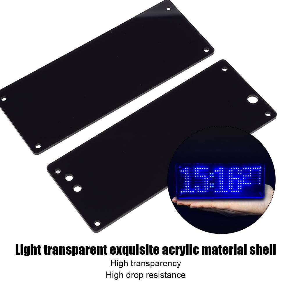 Garsent Kit LED-Uhr, 5V Digital Electronic DIY Clock Kit in Acryl Aussehen mit Temperatur Prompt für DIY.