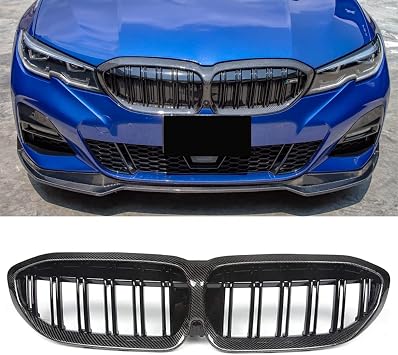 Carbon Fiber Front Kidney Grill Grille for BMW G20 G21 330i M340i 2019 2020 2021 2022