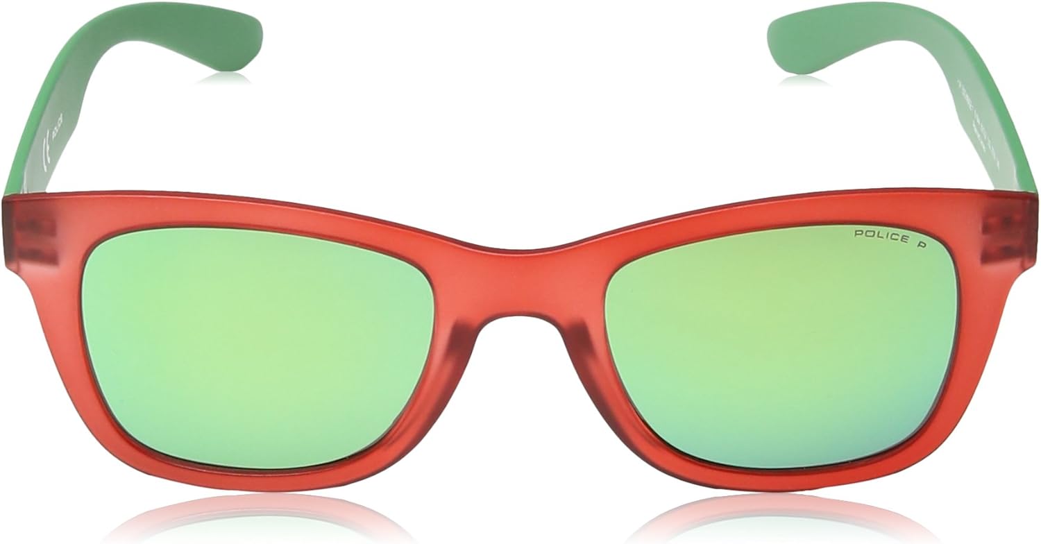 Police S1944 50Z75V Wayfarer Sunglasses, Red