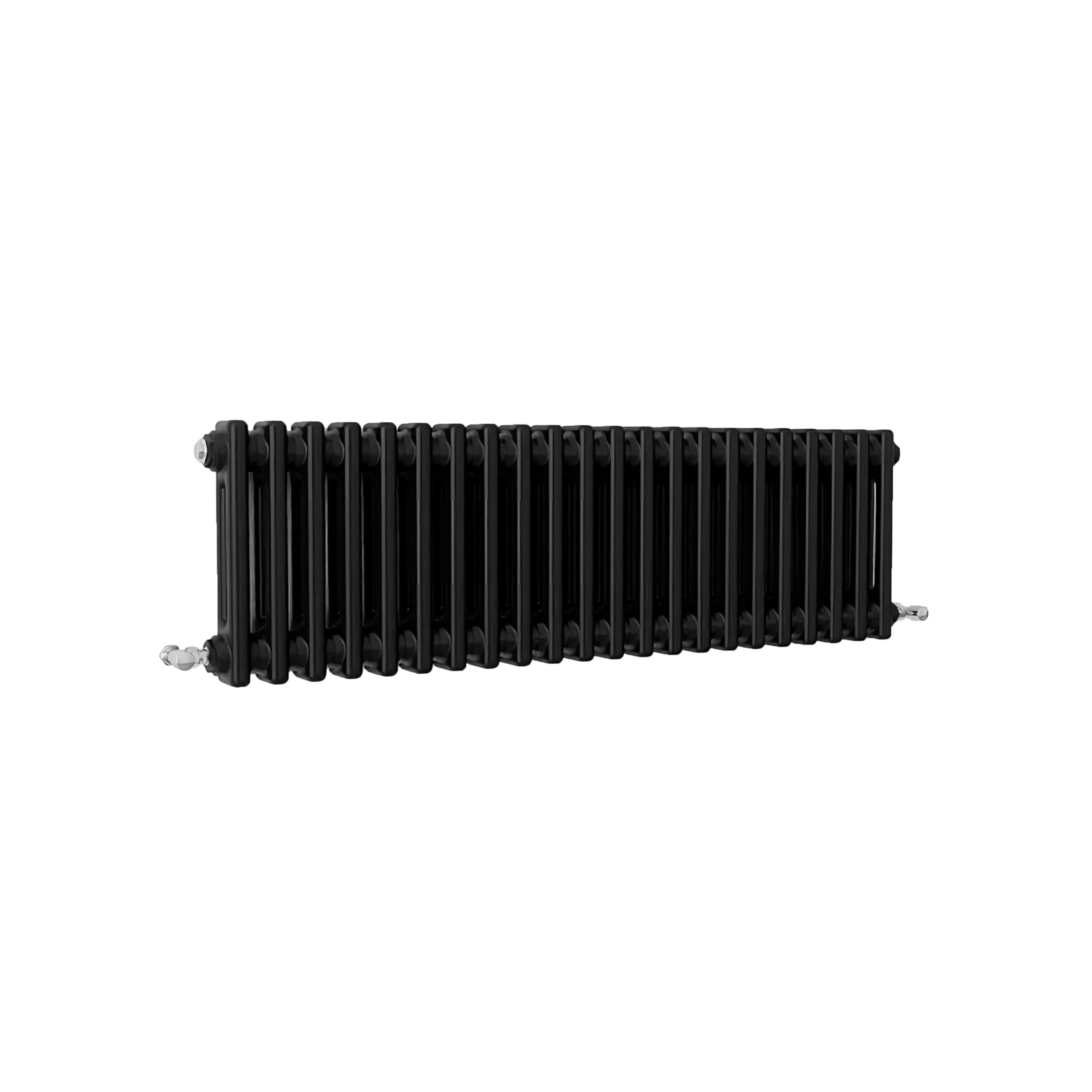 SLINE SANITARY Traditional 2 Column Cast Iron Style Radiator Horizontal Black 300x1010mm