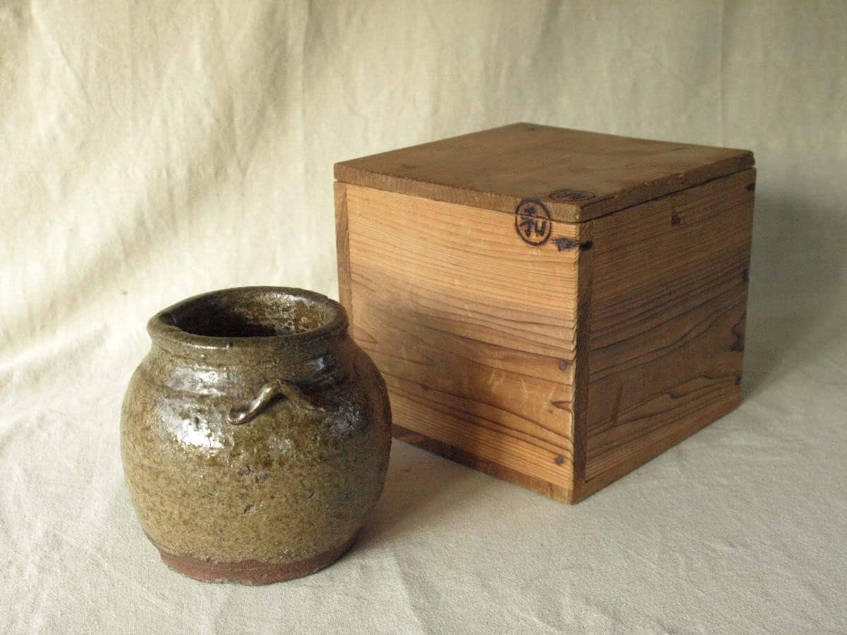 お歯黒壺 越前焼 江戸時代 小壺 ベスト 越前 お歯黒壺 鉄漿壺 古越前