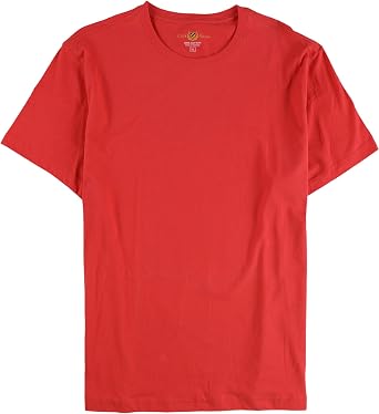 Club Room Mens Crew Neck Basic T-Shirt, Red, Medium