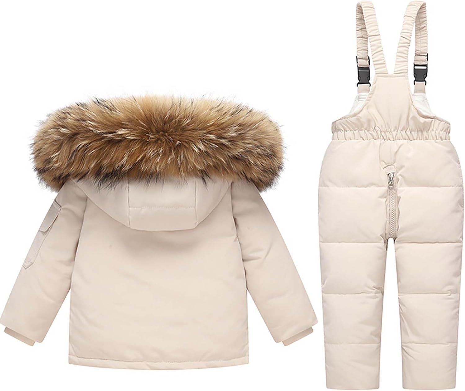Boys Girls 2 Piece Snowsuit Waterproof Ski Jacket and Bib Pants Sets Warm Winter Outfits for Toddler Kids 1-6 Years