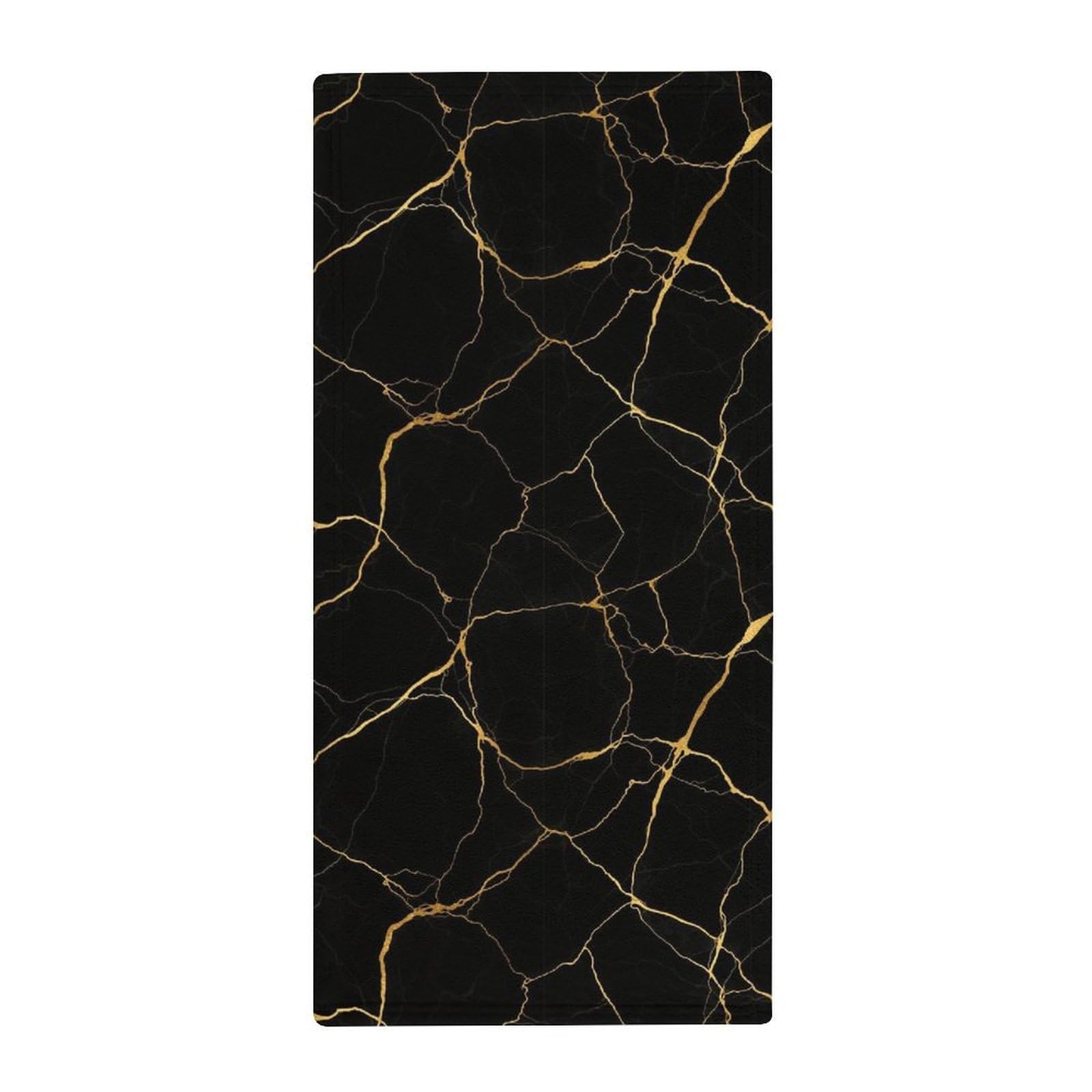 Anceky Luxury Hand & Face Towels, Chic Black and Gold Marble Texture Ultra Soft Bath Towels for Hotels, Spa & Guest Bathrooms