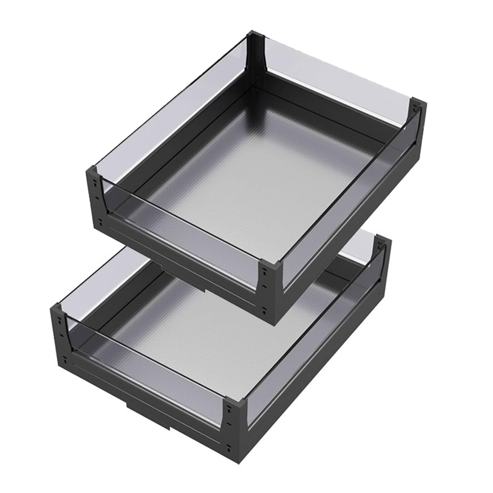 Organizador extraíble de acero con cierre suave para optimizar tus armarios de cocina