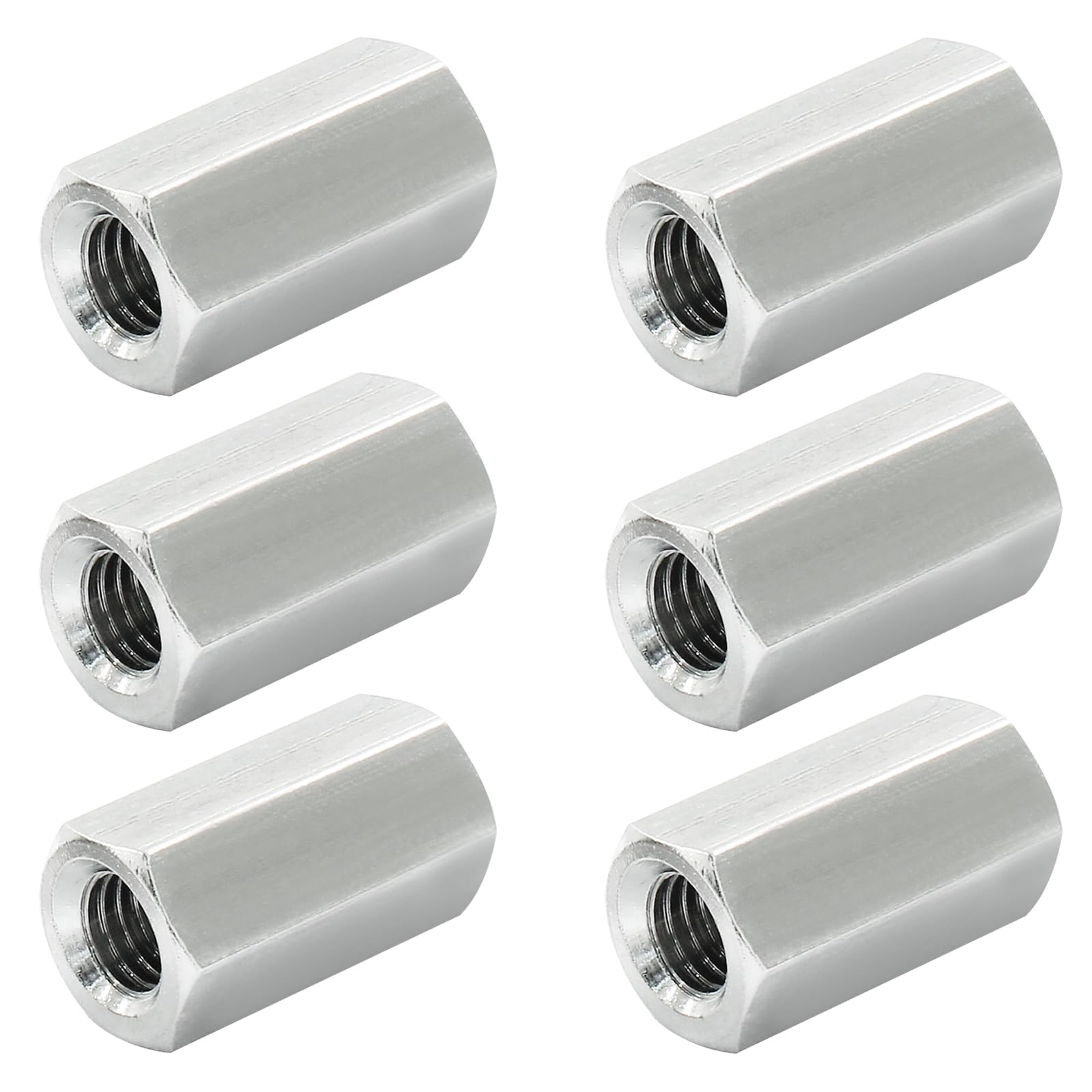 M6 Stainless Steel Coupling Nuts - 6 Pack -6