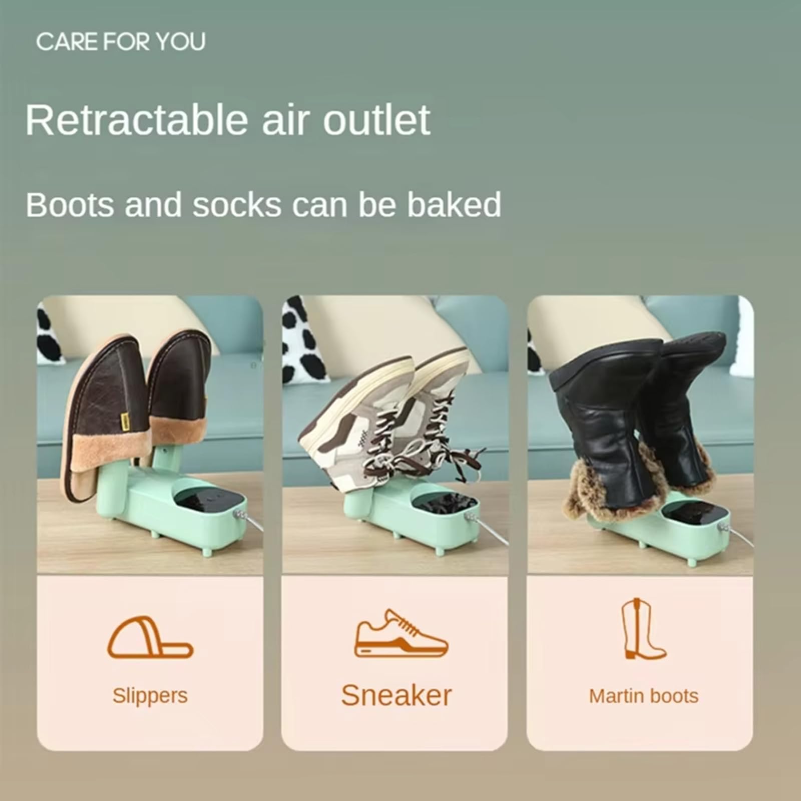 Sèche-chaussures Sèche-chaussures, Sèche-gants portable et chauffe-bottes avec souffleur de chaleur, support réglable et minuterie, conception pliante et séchage rapide pour chaussures, gants