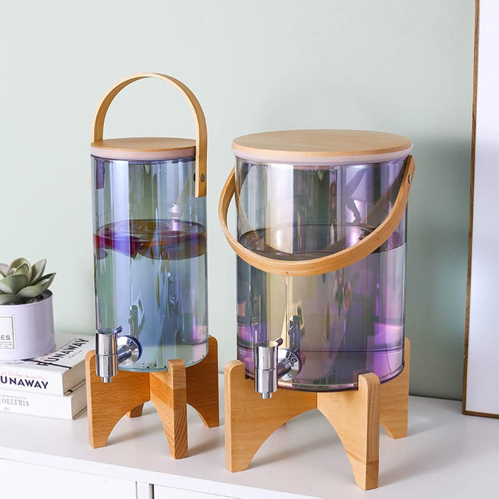 Botella de agua fría de gran capacidad con grifo, dispensador de bebidas portátil de vidrio para el hogar, dispensador de bebidas para fiestas, colorido, 3,1 L