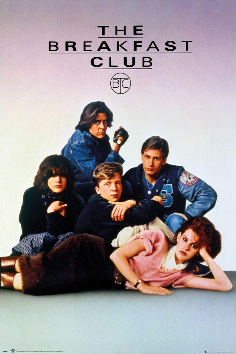 Grindstore Multicolour Laminated The Breakfast Club Maxi Poster Large Wall Art Print, Wall Decor, Home Office Classroom Decoration, Gift Idea, Decorative Print 91.5X61cm