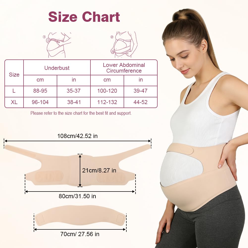 Care Ceinture de grossesse, Ceintures Abdominale Soutien Abdominal Et Dorsal, Ceinture Support Abdominale et Lombaire, Soulage les Douleurs du Dos du Bassin de la Hanche Pendant la Grossesse
