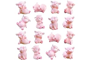MAOMIA Resin Pigs Figurines: Mini Pig Delight for Your Garden and Creation