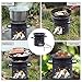 Lineslife Camping Rocket Stove Wood Burning Portable for Cooking, Outdoor Camping Wood Stove with Carrying Bag for Backpacking Emergency RV Survival, Versatility of Fuel, Black Round Single Door