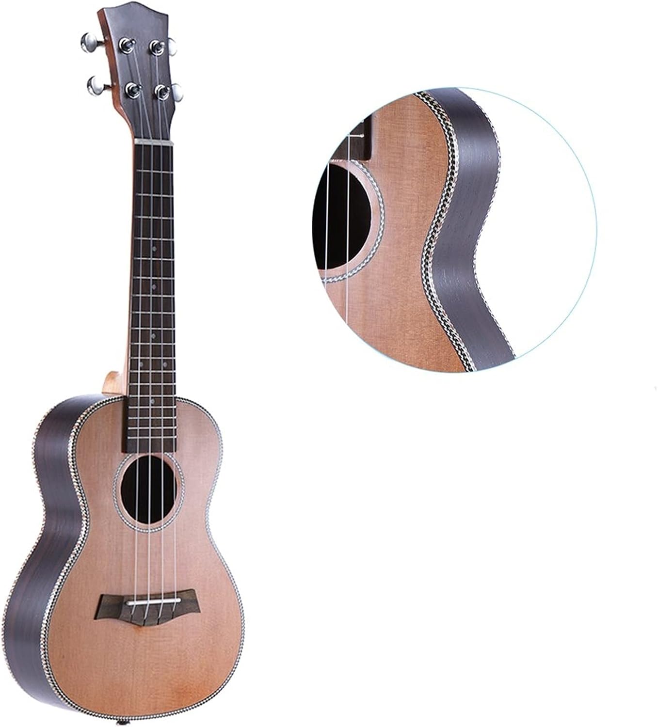 Amazon.com: Ukelele soprano de 24 pulgadas, ukelele soprano acústico, 18  trastes, cuello de 4 cuerdas, diapasón de palisandro (color: gris claro) :  Instrumentos Musicales