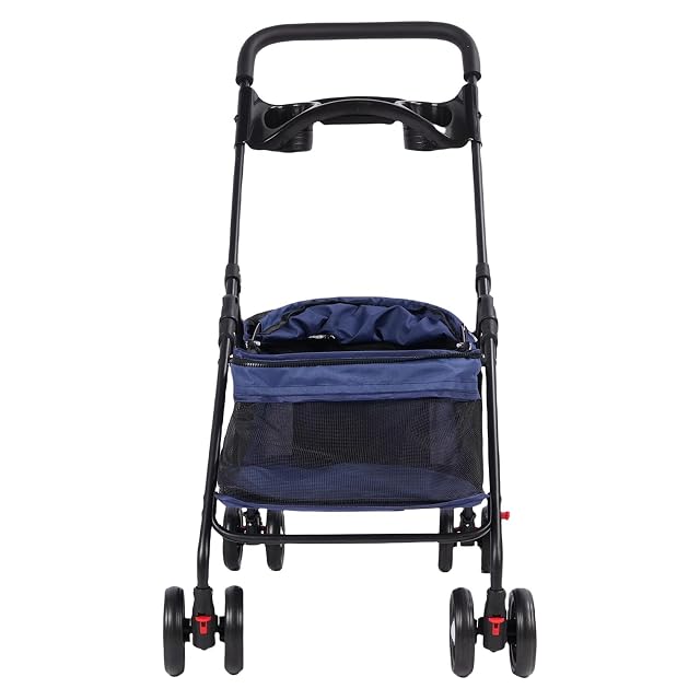 Foto 8 de 8 de Carrito para Perros, Diseño de Malla Transpirable, Soporte Marco Acero hasta 39 Libras