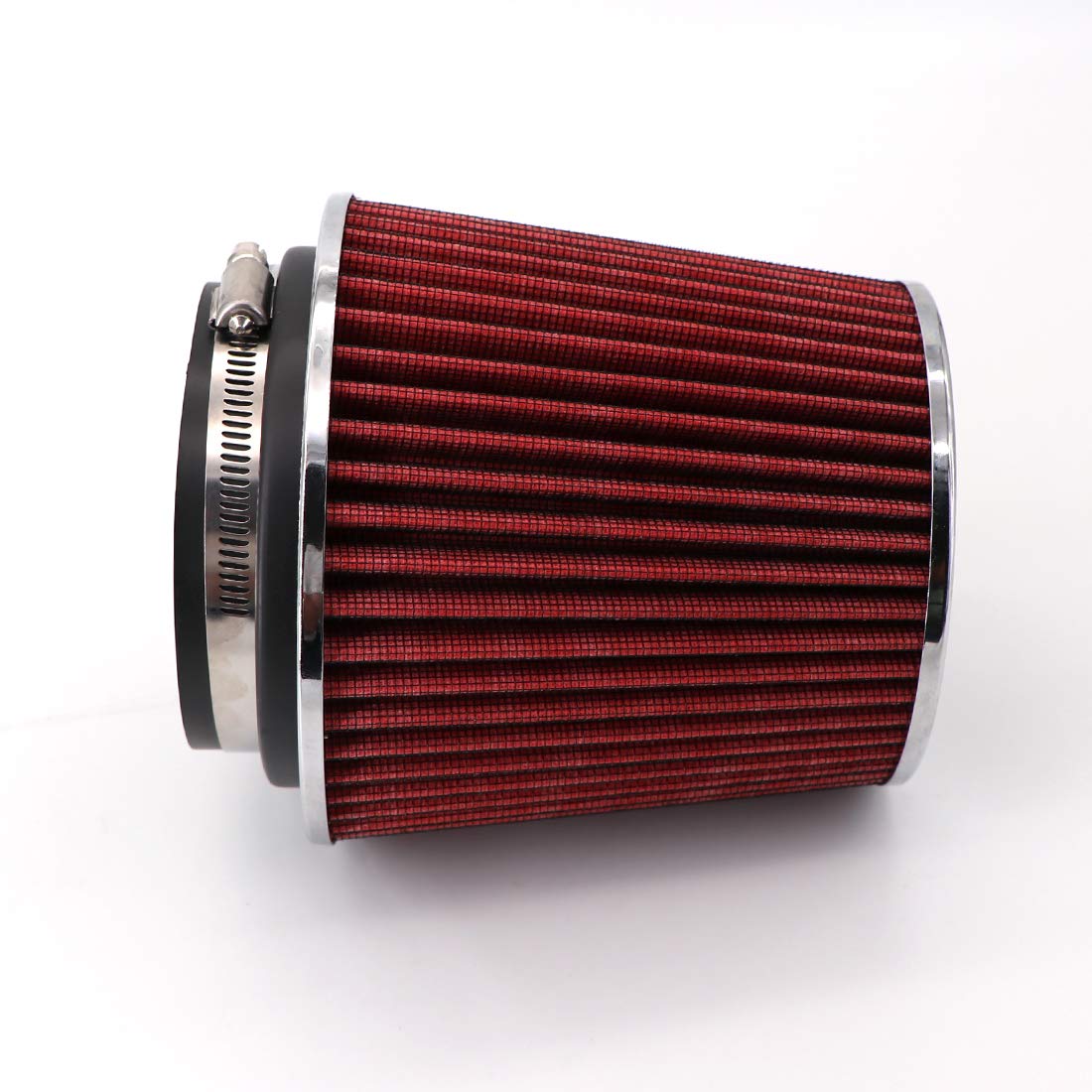 Dokili High Performance Air Filter Universal Clamp-On Multi-Layers Replacement Engine Filter 6 In Round Tapered Washable Durable Stable RG-1001RD