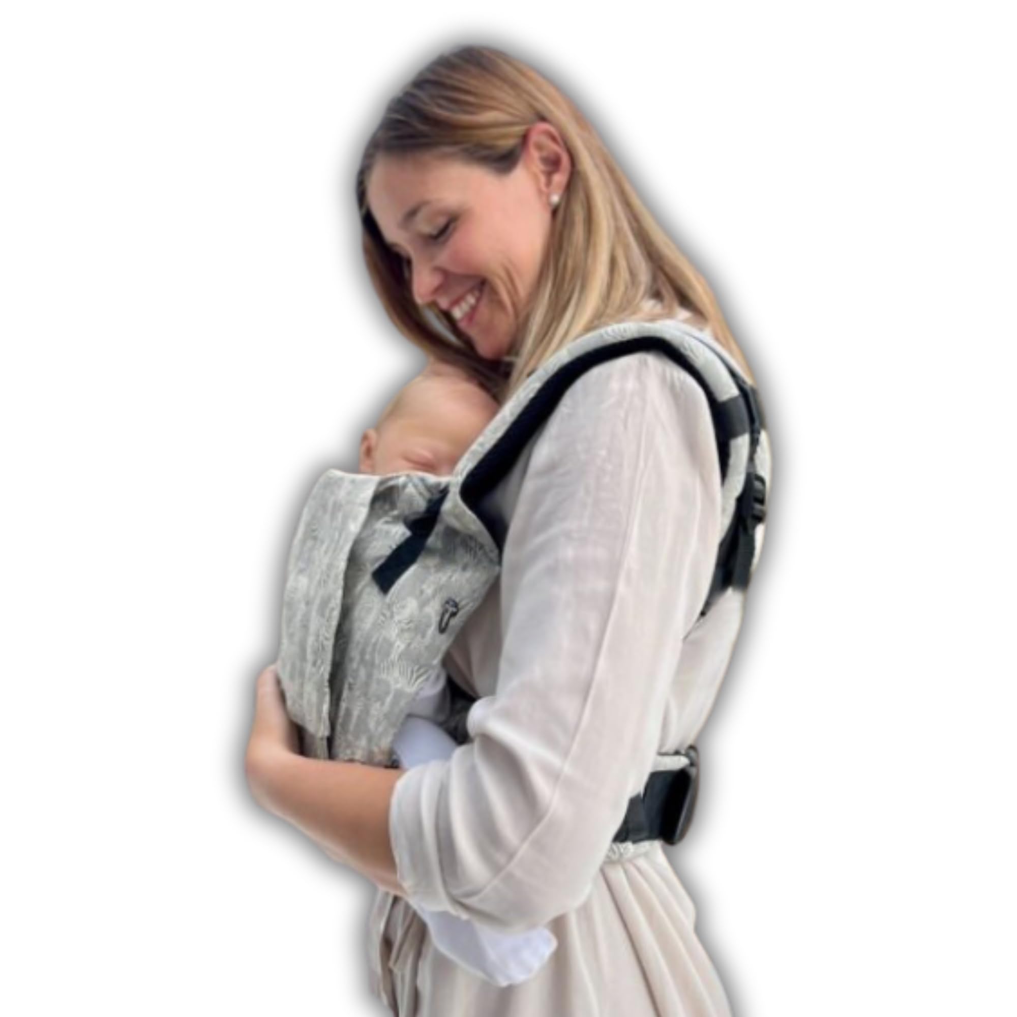 Amarsupiel - Mochila Porteo Bebe Evolutiva y Ergonomica - Cómoda y Fácil de Ajustar a la Espalda - Portabebes Recien Nacido de Algodón - Orgánico & Transpirable - Canguro para Bebe (Beige) — view 15