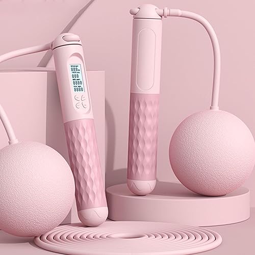 Miniatura 3 de aqxreight Cuerda con contrapeso para adultos, cuerda de saltar para ejercicio de fitness en interiores, batería integrada