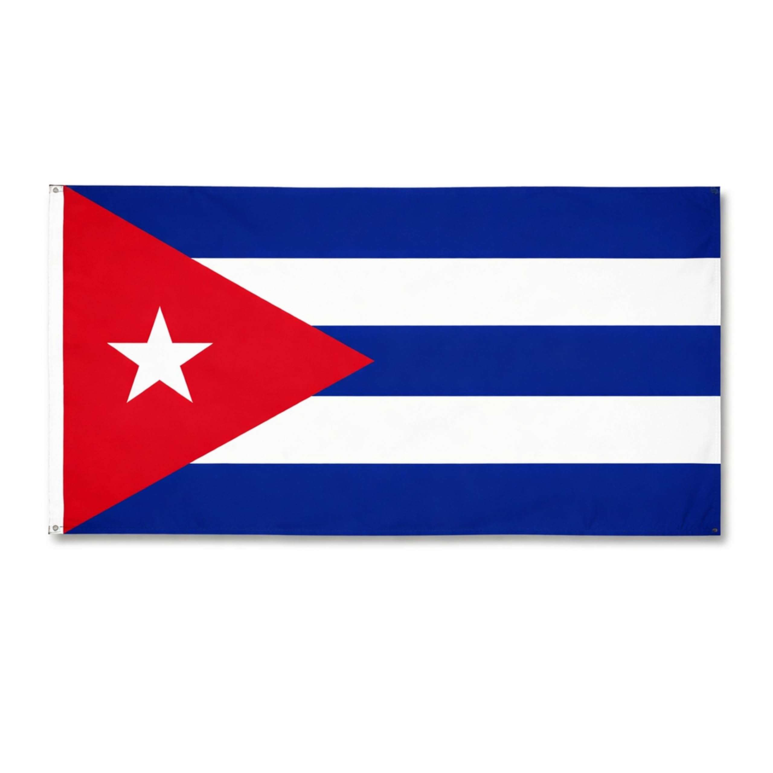 Cuba Flag 5ft x 3ft with Brass Eyelets – Polyester Cuban Flag Banner for Cultural Events, Home Display, Home & Garden Display — image 1