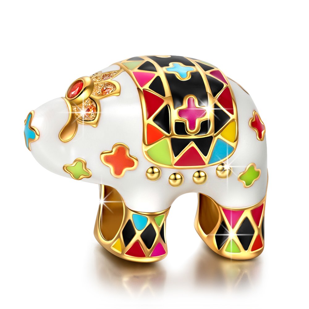 NINAQUEEN Charms for Women Charms to fit Pandora Bracelet Women's Jewellery Best Gifts Elephant With Pandora Jewellery Box 925 Sterling Silver Valentines Anniversary Birthday Jewellery Gifts