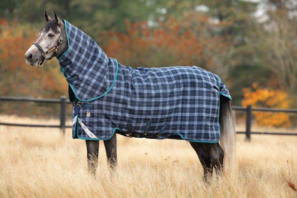 Horseware Rhino Plus Turnout Medium 250 g, Size: 140 cm / 6'3, Colour: Navy Check